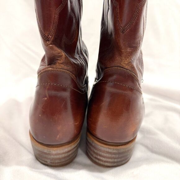 VTG Levi's Orange Tab Leather Cowboy Boots Men's 10 Country Western Texas Farm - Picture 3 of 16
